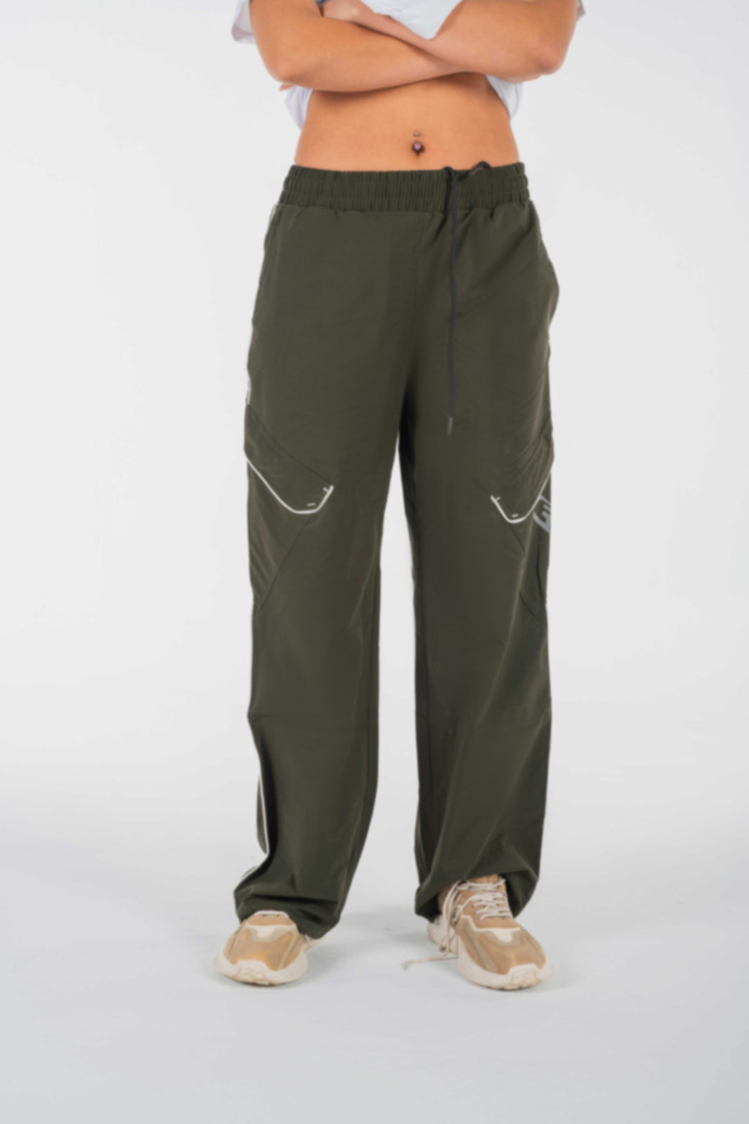Drift Dark Green Wide Pants