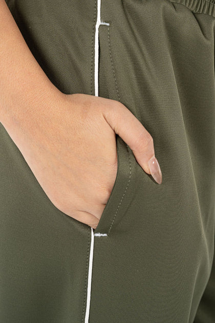 Active Line Olive Women Pants