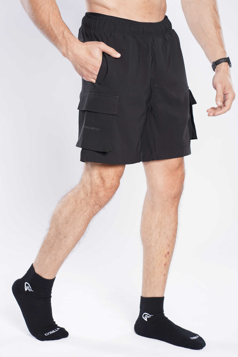 Black Gorilla Cargo Shorts