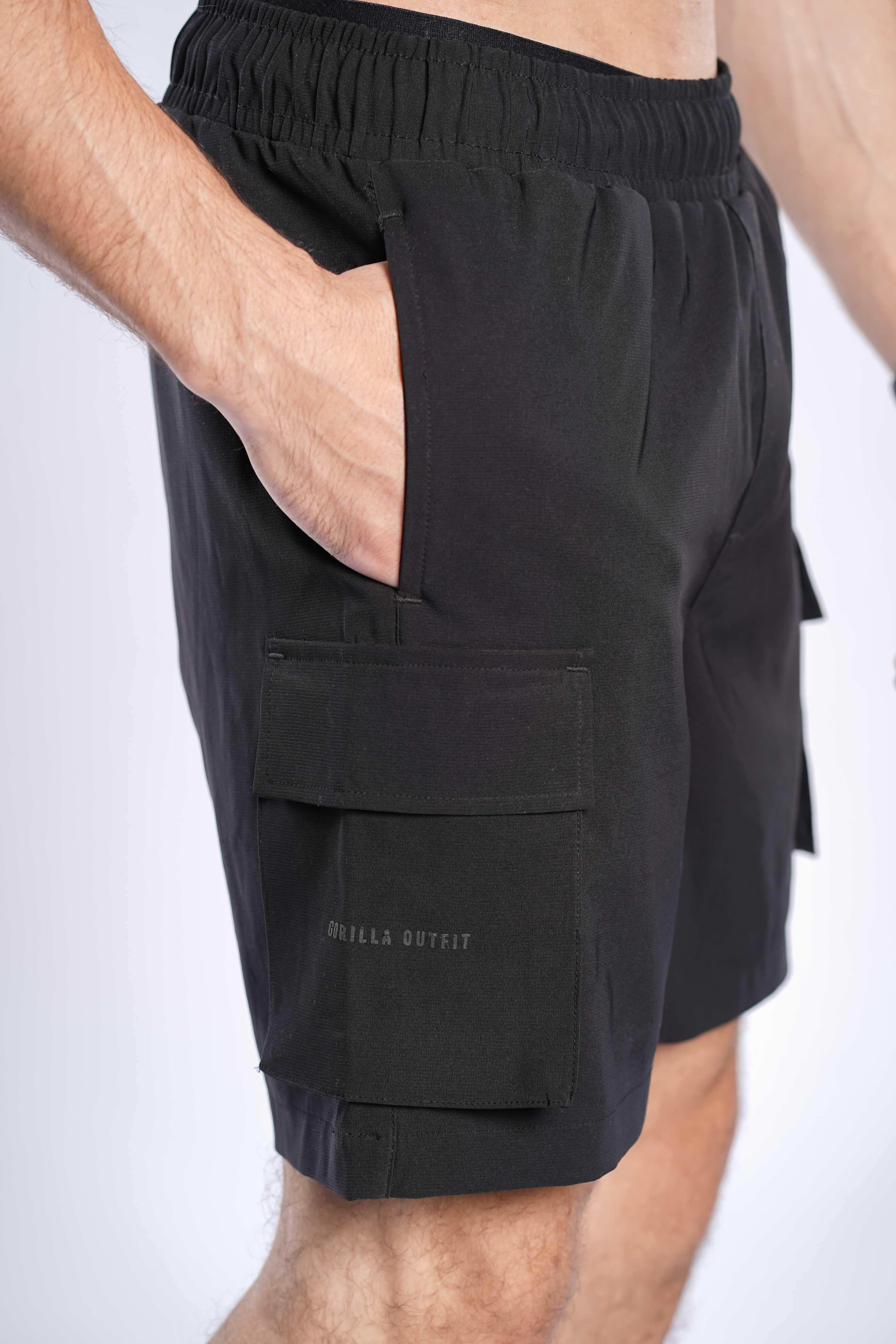 Black Gorilla Cargo Shorts