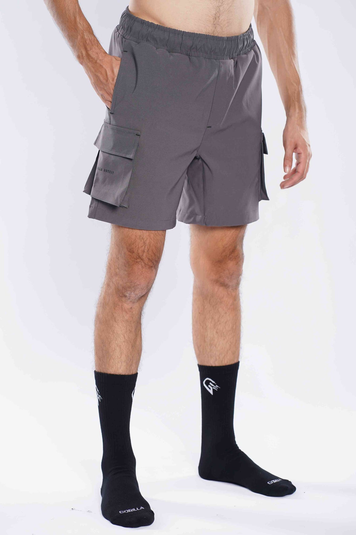Dark Gray Gorilla Cargo Shorts