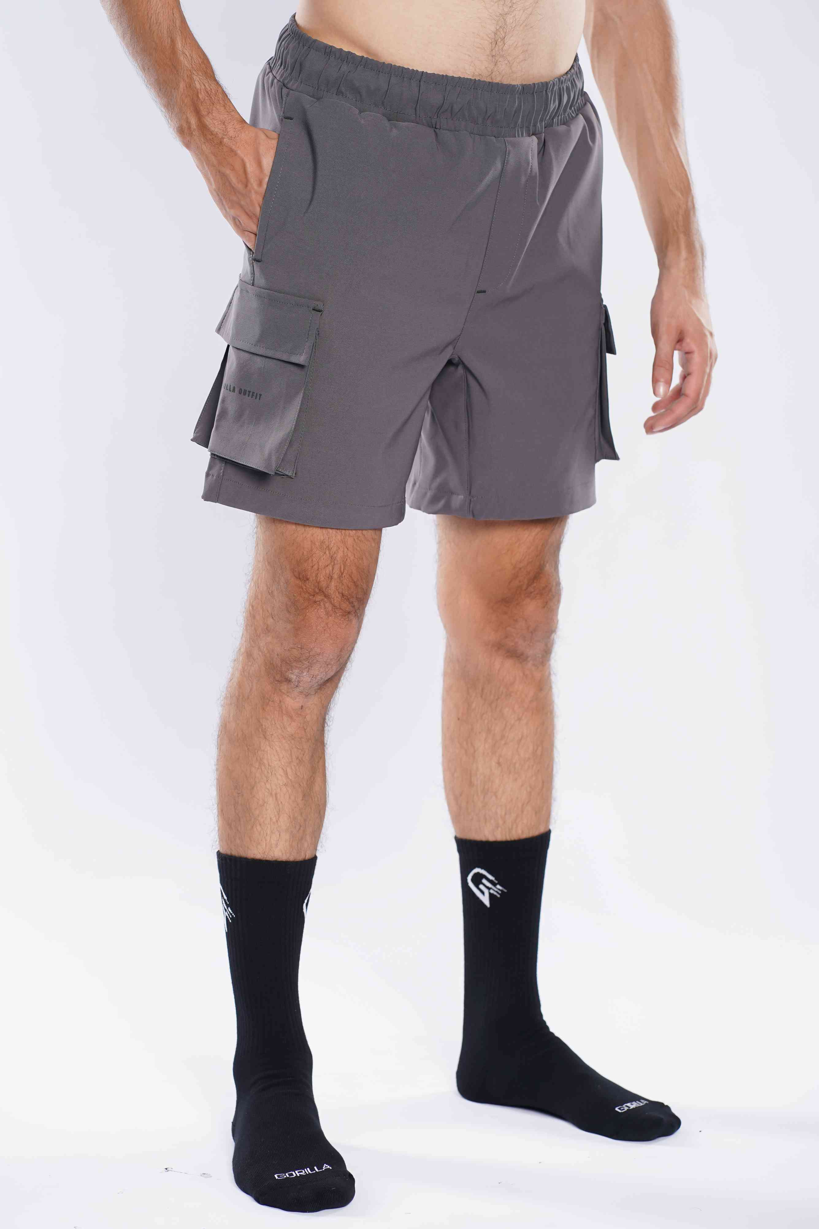 Dark Gray Gorilla Cargo Shorts