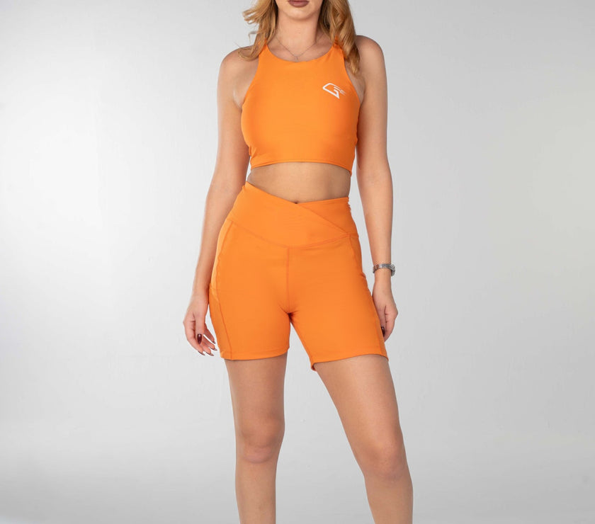 Power Move Orange Shorts