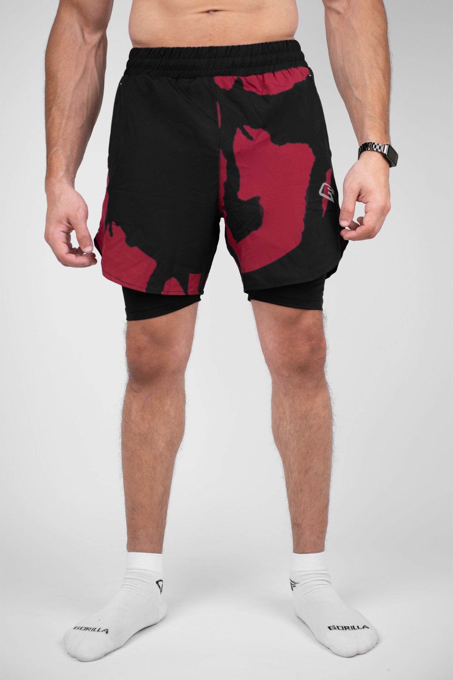 Maroon Shadow Shorts