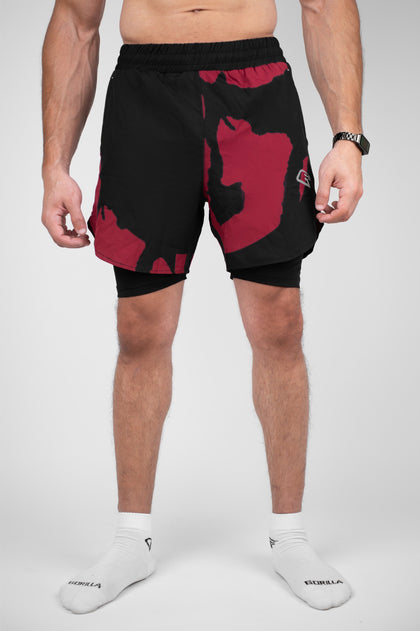 Maroon Shadow Shorts
