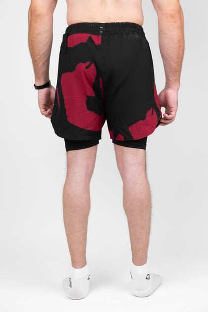 Maroon Shadow Shorts