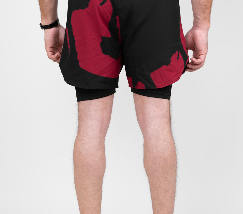Maroon Shadow Shorts