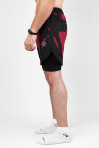 Maroon Shadow Shorts