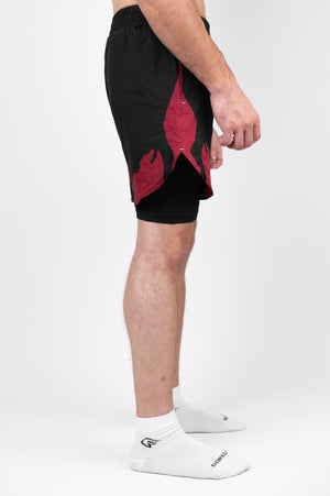 Maroon Shadow Shorts