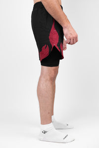 Maroon Shadow Shorts