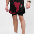 Maroon Shadow Shorts