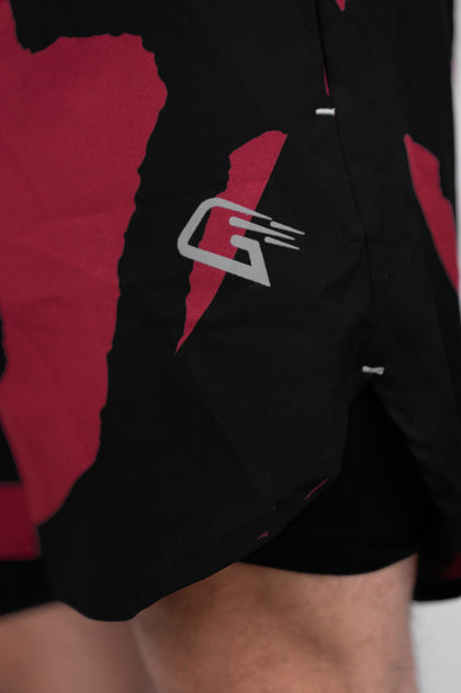 Maroon Shadow Shorts