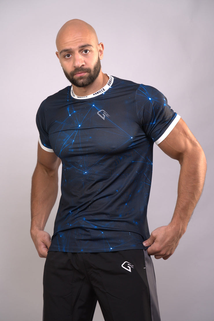 Blue Cosmics Compression T-shirt