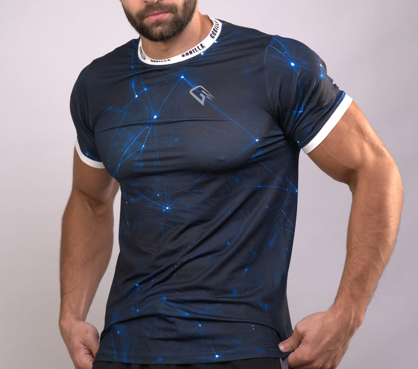 Blue Cosmics Compression T-shirt