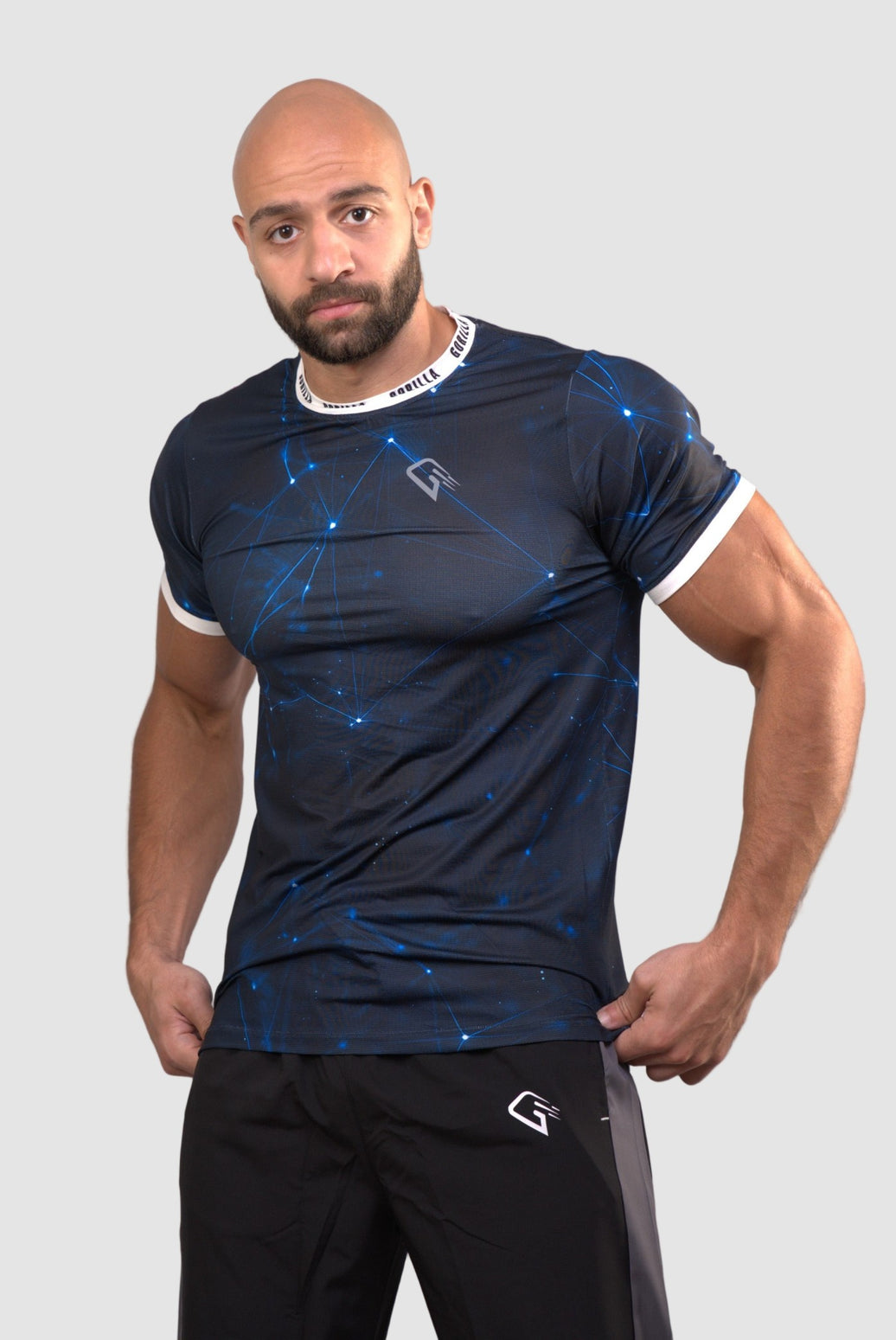 Blue Cosmics Compression T-shirt