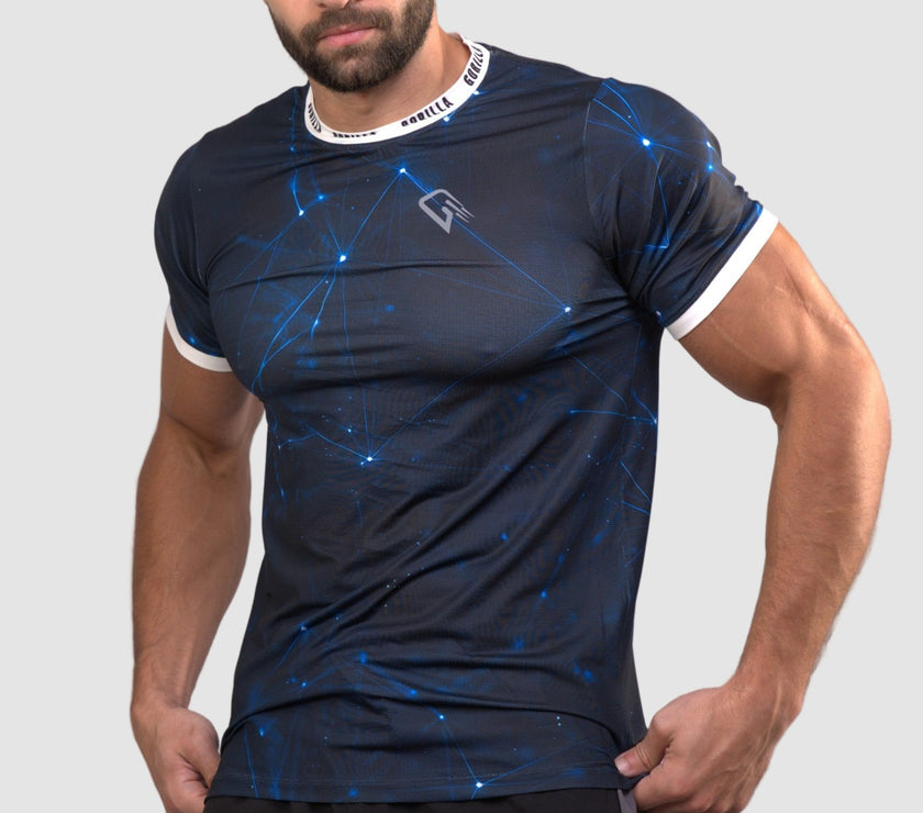 Blue Cosmics Compression T-shirt