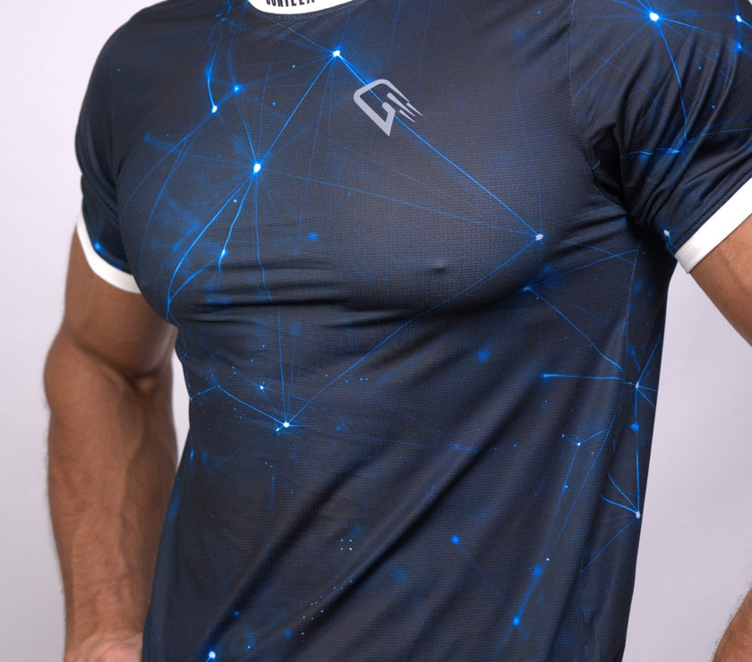 Blue Cosmics Compression T-shirt