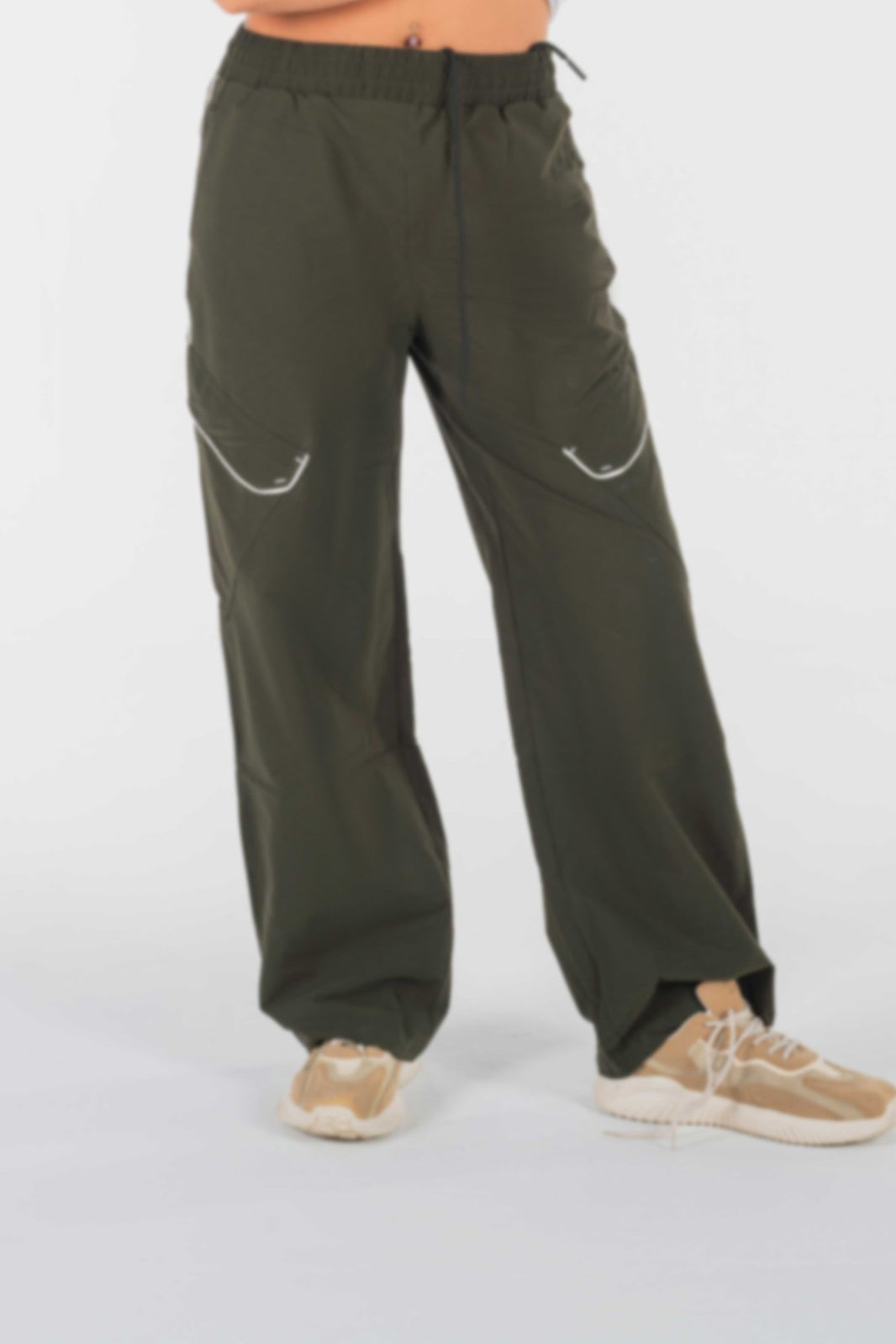 Drift Dark Green Wide Pants