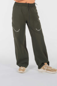 Drift Dark Green Wide Pants