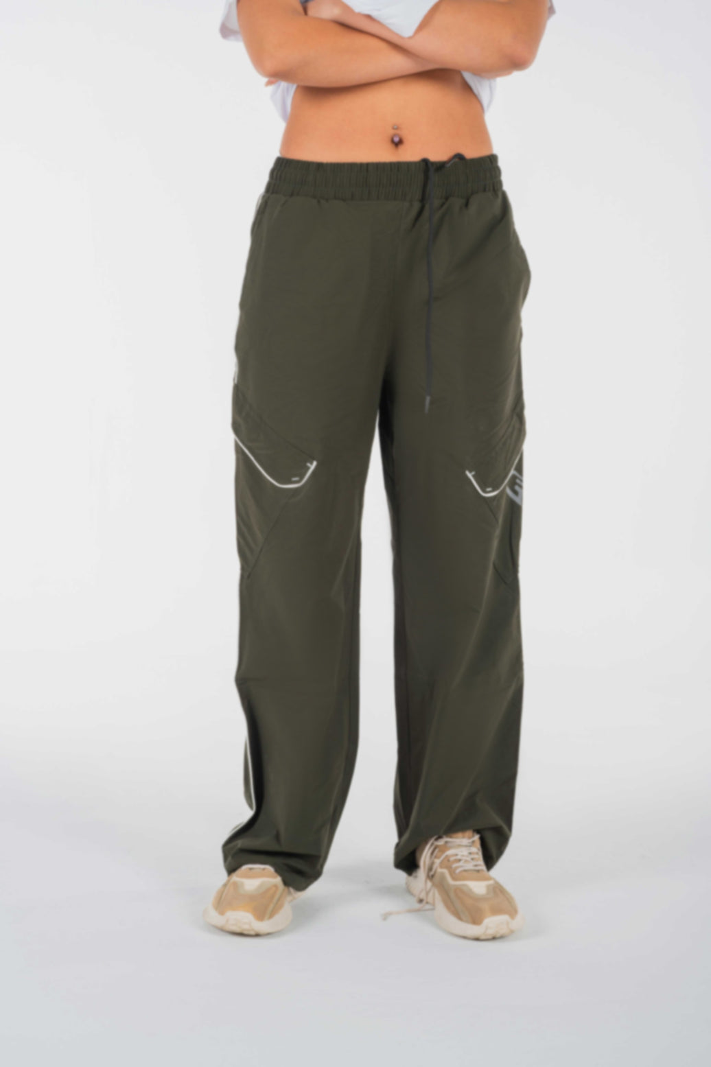 Drift Dark Green Wide Pants
