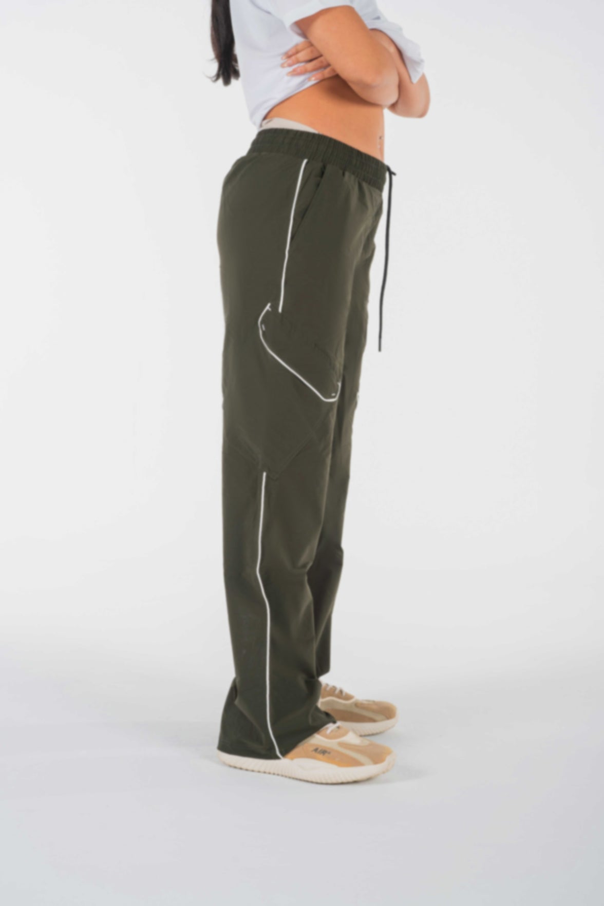 Drift Dark Green Wide Pants
