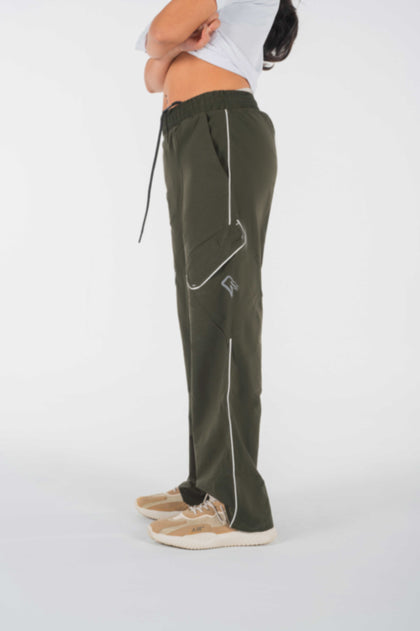 Drift Dark Green Wide Pants