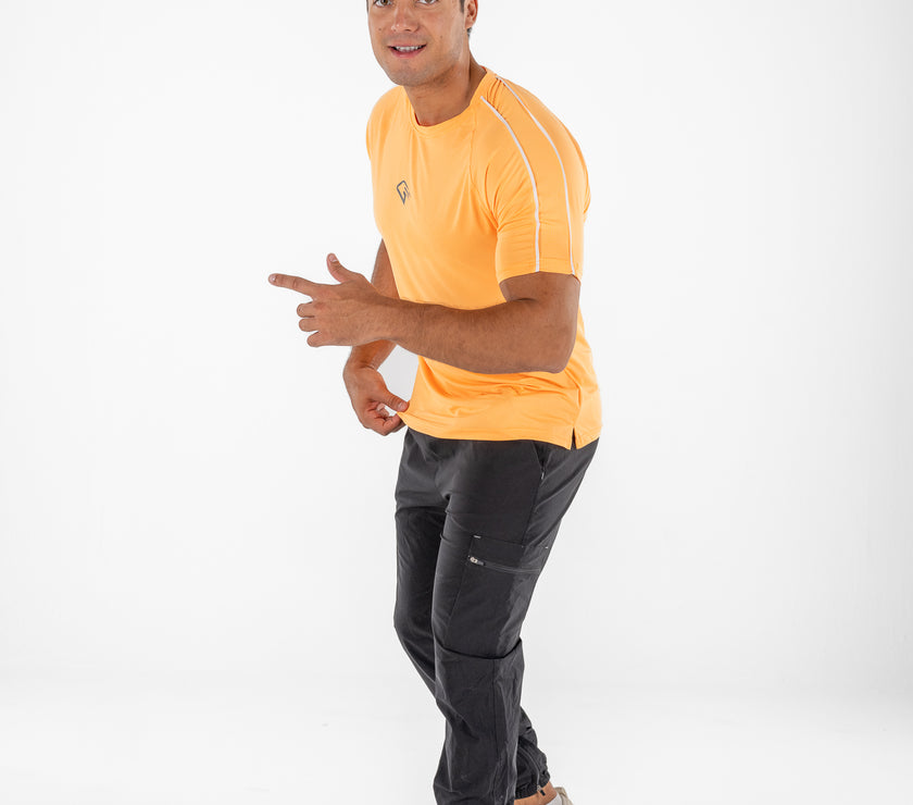 Orange  Pipe Sports Tee