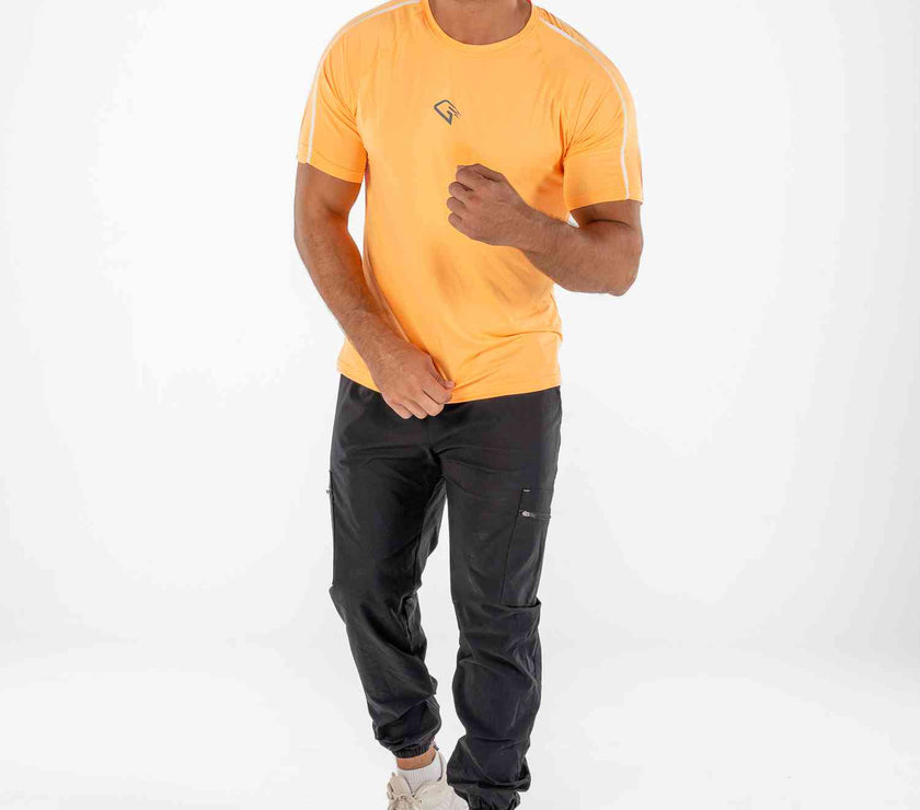 Orange  Pipe Sports Tee