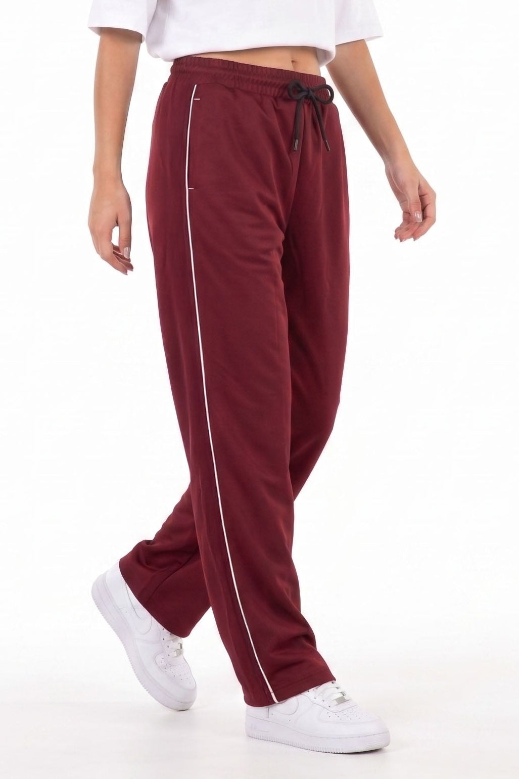 Active Line Burgandy Women Pants