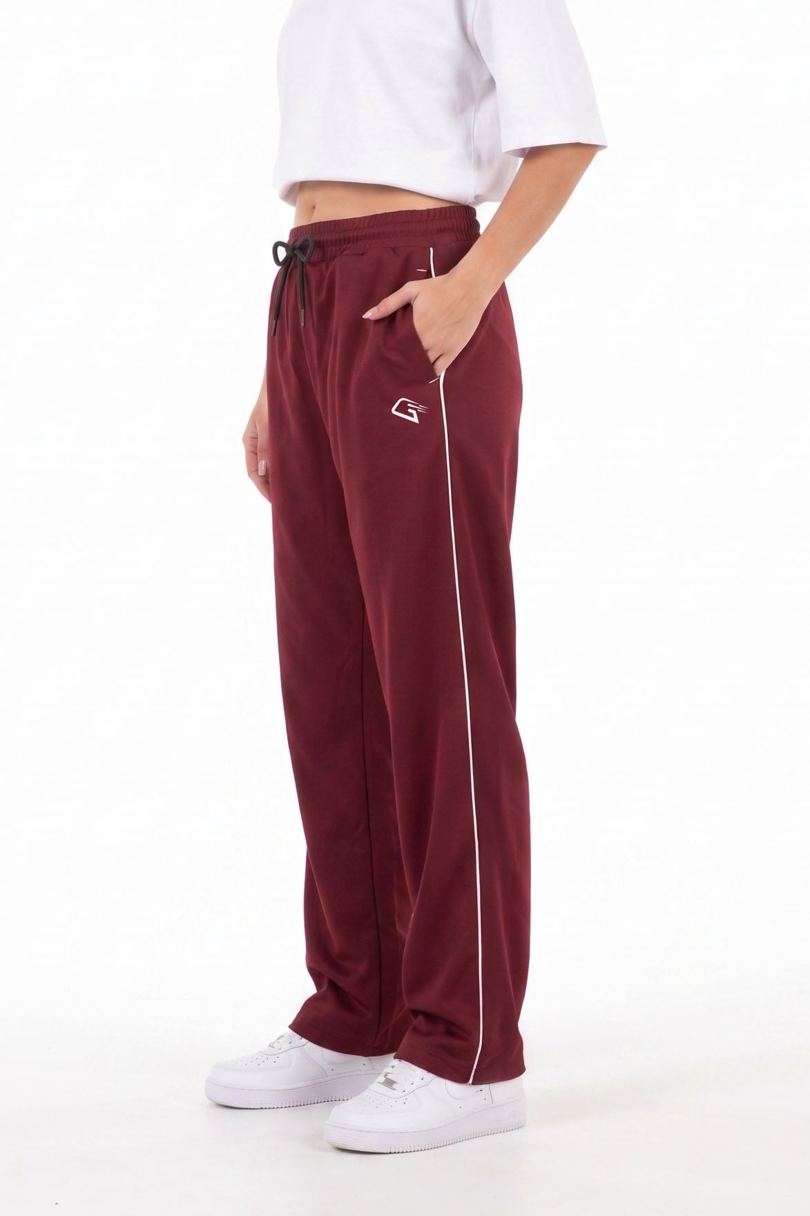 Active Line Burgandy Women Pants