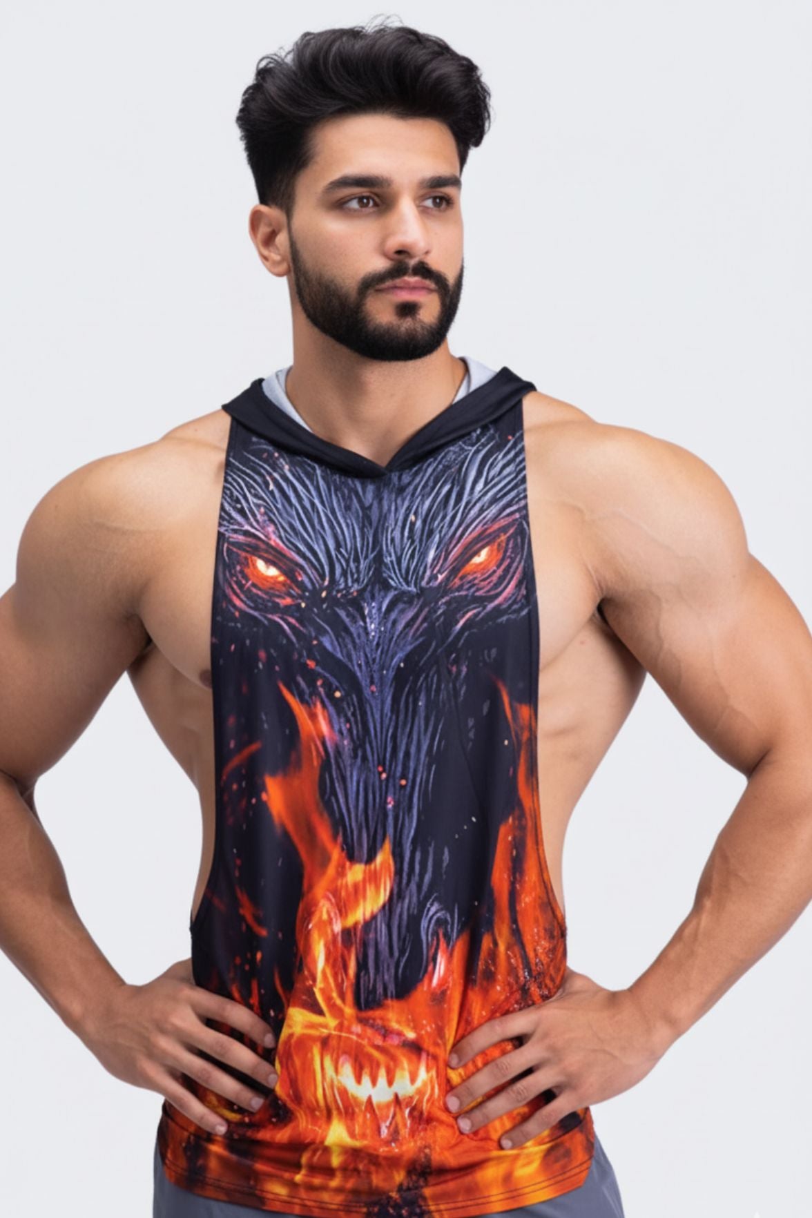 Mighty Eagle hoodie Sleeveless