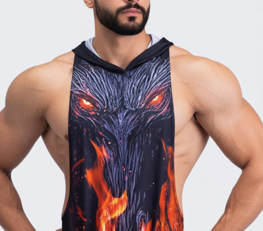 Mighty Eagle hoodie Sleeveless