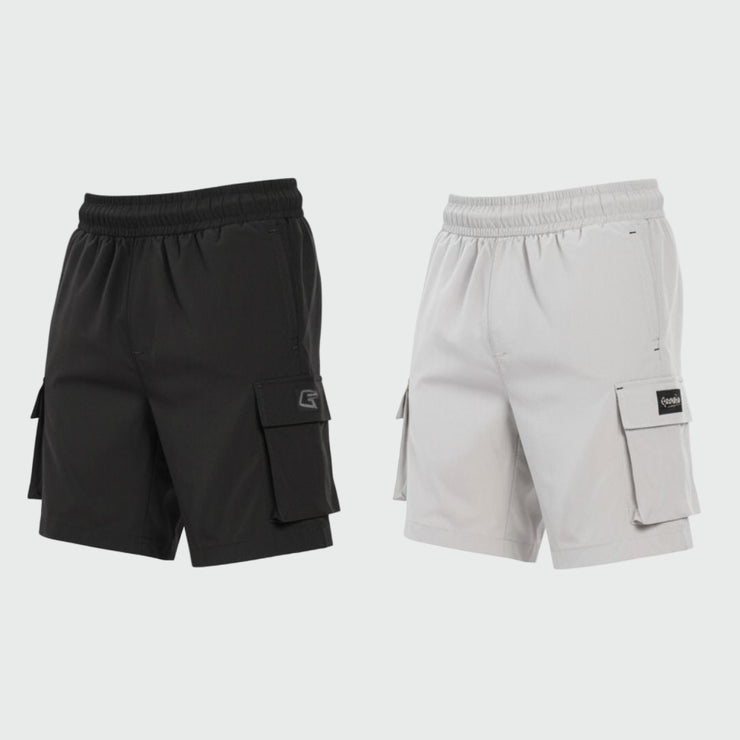 Cargo Shorts Black + Beige 2-Pack