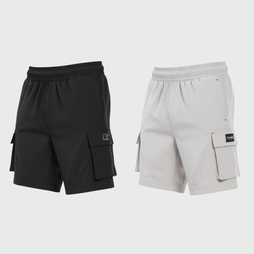 Cargo Shorts Black + Beige 2-Pack