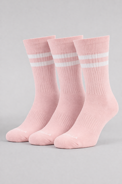 Double Stripe Pink Socks 3-Pack