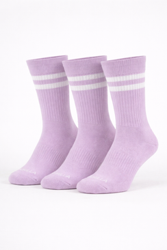 Double Stripe Lavender Socks 3-Pack