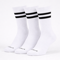 Double Stripe White Socks 3-Pack