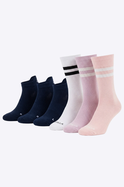 Gorilla Mixed Socks — Navy & Pastel 6-Pack