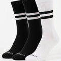Gorilla  Striped Crew Socks — Monochrome 3-Pack