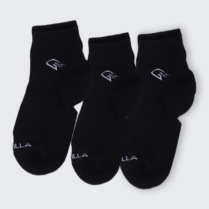 Black Cotton Basic socks (3 Pack)